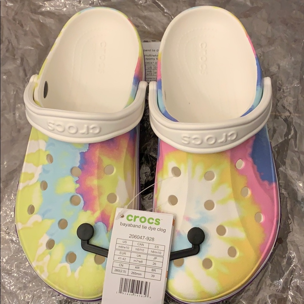 Women’s Bayaband Tie Die Clog, multi/white